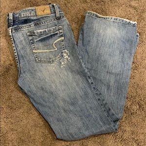 American Eagle Bootcut Jeans with Silver Detail